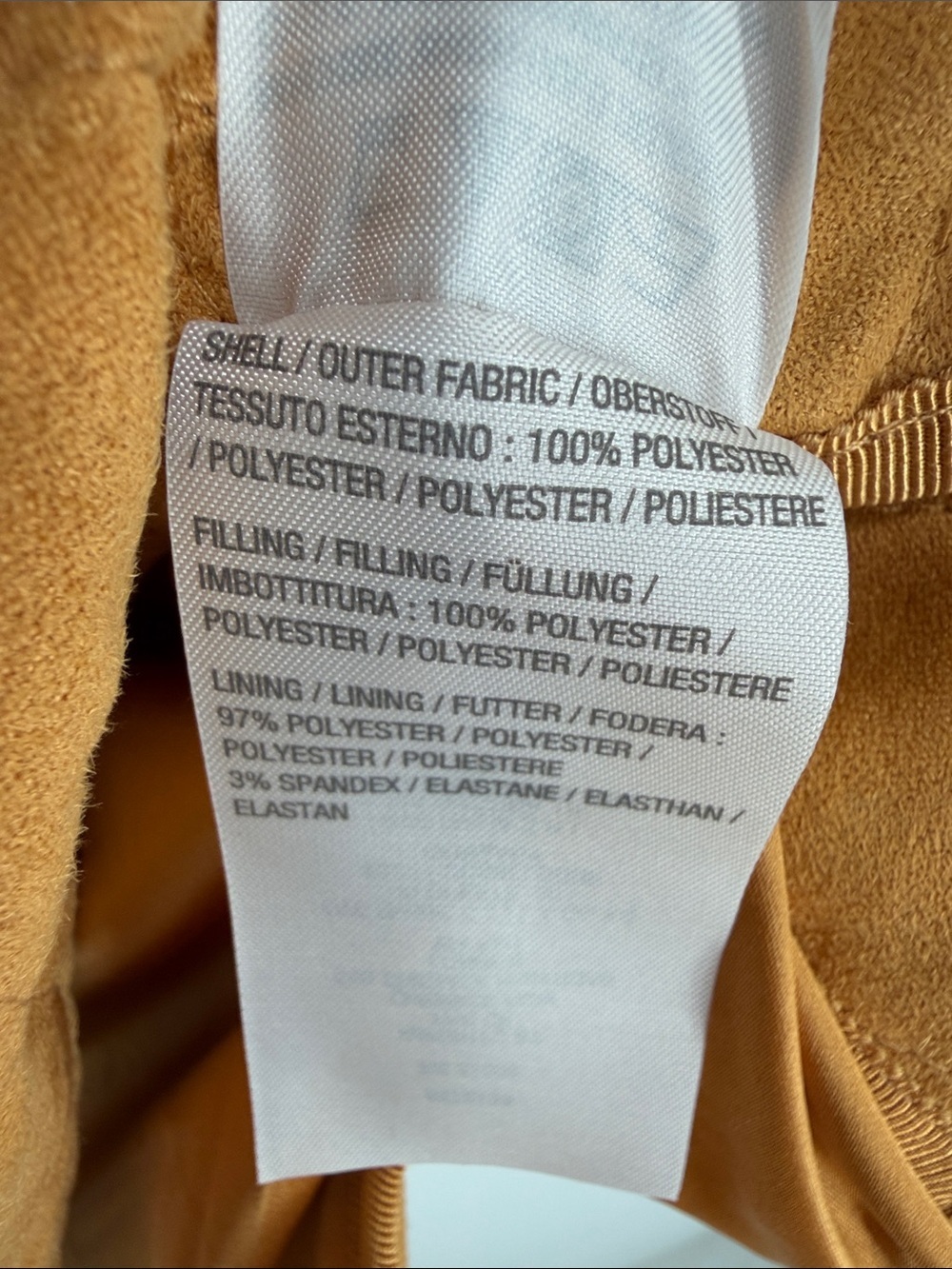 Denim&Co Heritage Quilted Faux Suede Barn Jacket NWT Size Medium Fall Gold - Picture 8 of 8